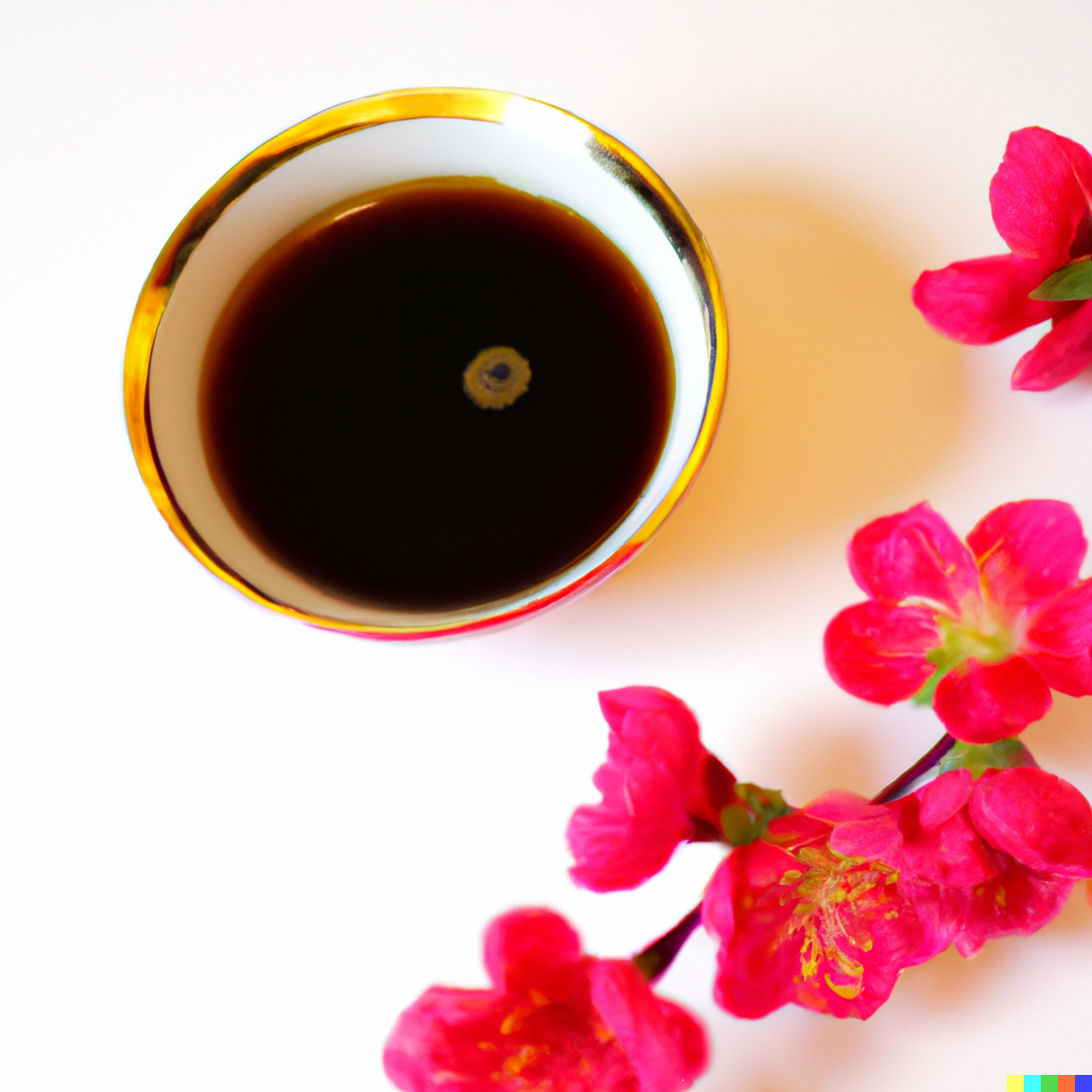 DALL·E 2023-03-05 00.01.26 - Red peach blossoms are all over the place, there is a cup of coffee with aroma(1).png